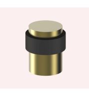 Floor-Mounted Brass Door Stoppers Heavy Duty, Rubber-Tipped Baseboard Protectors for Commercial Residential Use, High-Impact Corrosion-Resistant Door Bumpers